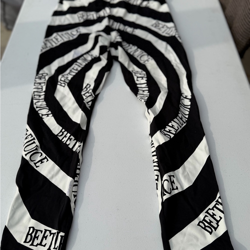 Beetlejuice Black and White Kids Pants